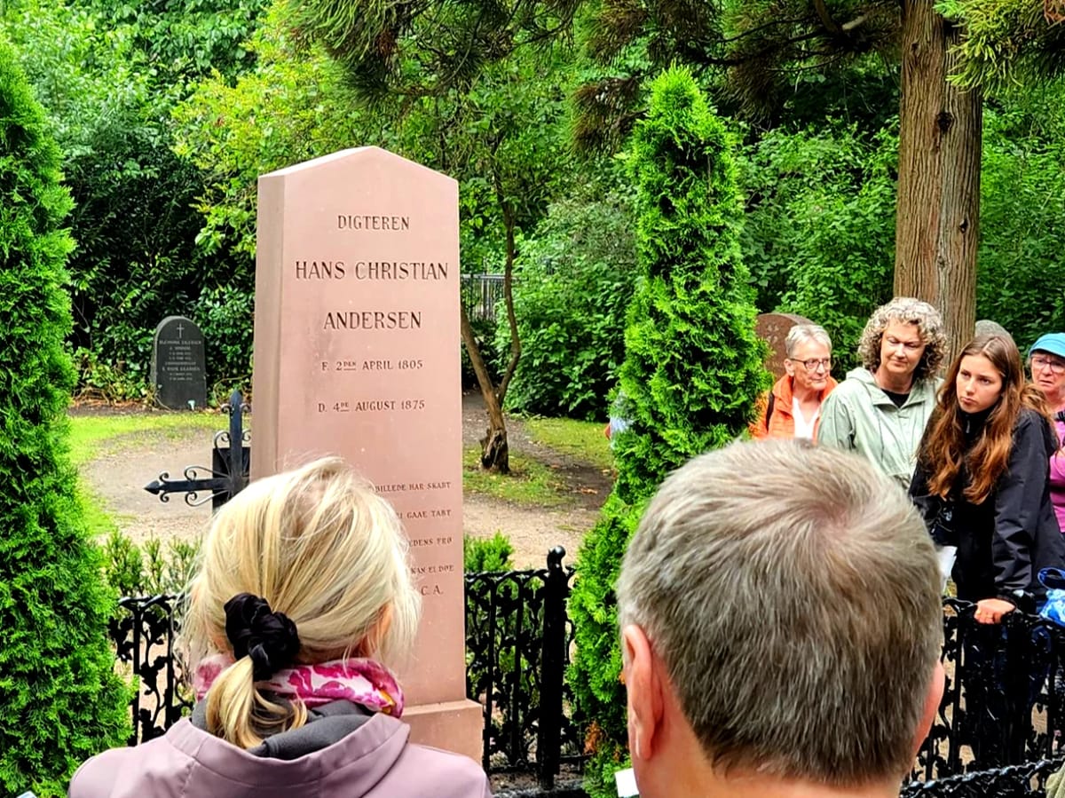 H.C. Andersen's Grave, the tombstone of the most famous Danish writer. 